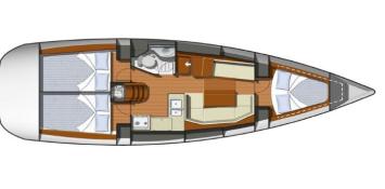 Yachtcharter Sun Odyssey 33i Cab 3 Layout