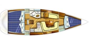 Yachtcharter Sun Odyssey 35 3Cab Layout