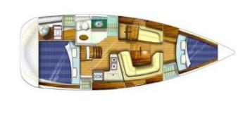 Yachtcharter Sun Odyssey 35 2Cab Layout