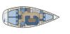 Yachtcharter Sun Odyssey 36 Cab 3 Layout