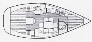 Yachtcharter sun odyssey 37.1 3cab Layout