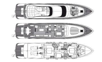 Yachtcharter Maiora 20s 3 cab Layout