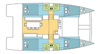 Yachtcharter Bali 4.0 Cab 4 Layout