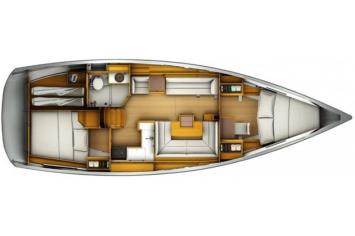 Yachtcharter Sun odyssey 409 2cab Layout