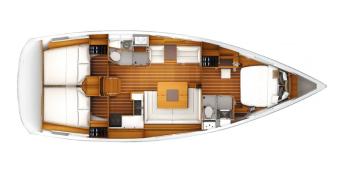 Yachtcharter Sun Odyssey 449 3 cab Layout