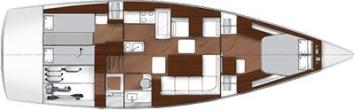 Yachtcharter Bavaria 42 Vision Layout