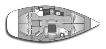 Yachtcharter Sun Odyssey 45.2 Cab 4 Layout