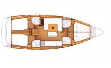 Yachtcharter Sun Odyssey 479 3 cab Layout