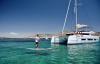 Yachtcharter Dufour 48 Catamaran cab 5 Front