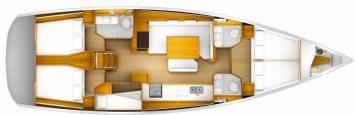 Yachtcharter sun odyssee 519 5cab layout
