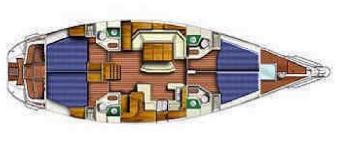 Yachtcharter Sun Odyssey 52.2 cab 4 Layout