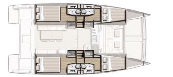 Yachtcharter Bali 4.0 4cab layout