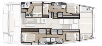 Yachtcharter Bali 4.6 Cab 5 Layout