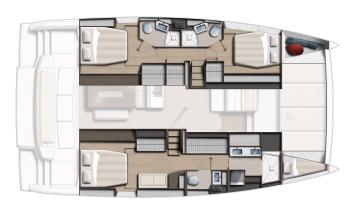 Yachtcharter Bali 4.6 Cab 3 Layout