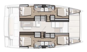 Yachtcharter Bali 4.6 Cab 4 Layout