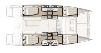 Yachtcharter Cantana Bali 4.0 Cabin 4 Layout