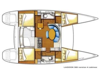 Yachtcharter lagoon 380 s2 4 cab Layout