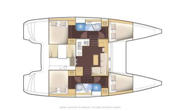 Yachtcharter Lagoon 39 Cabin 4 layout