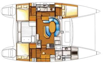 Yachtcharter Lagoon 410 Cab 3 Layout