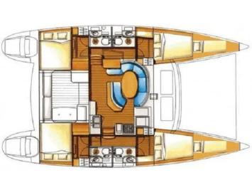 Yachtcharter Lagoon 410 cab 4 Layout