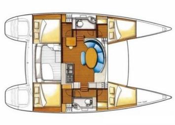 Yachtcharter lagoon410 4cab Layout