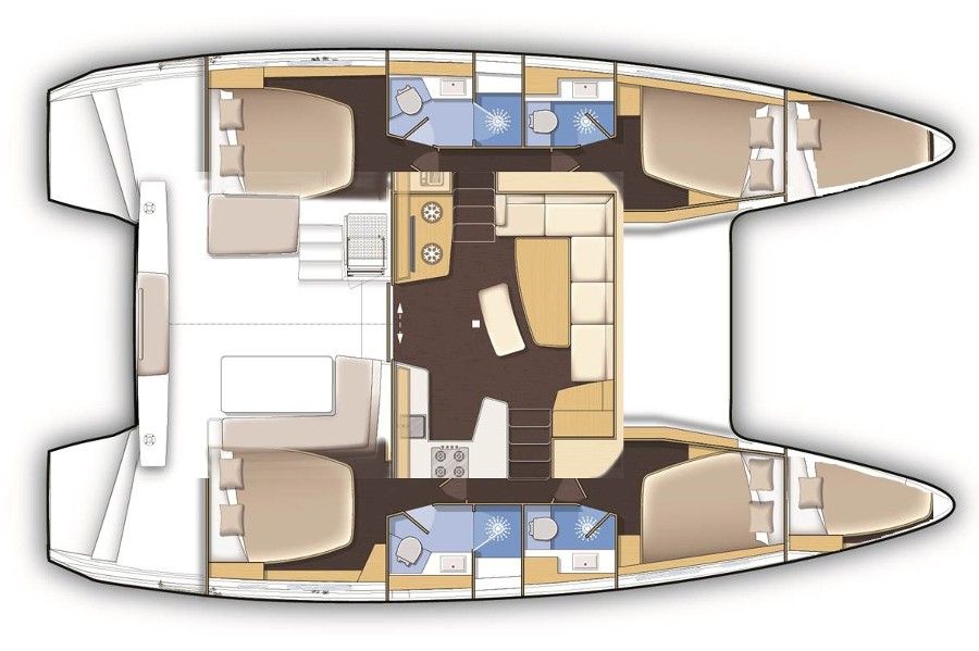 Lagoon 42 Grundriss