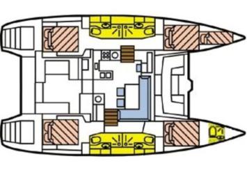 Yachtcharter lagoon 450 cab Layout