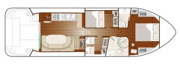 Yachtcharter Estivale Sixto Green Cab 3 Layout