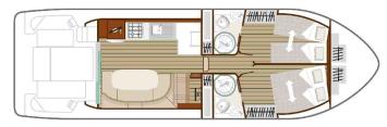 Yachtcharter Quattro fly c Cab 2 Layout