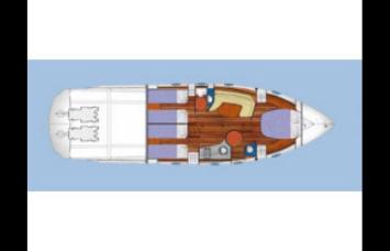 Yachtcharter Blu Martin 48 Cab 3 LAYOUT