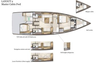 Yachtcharter jeanneau 60 4 cabin layout