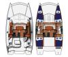 Yachtcharter Leopard39PC 42cab layout