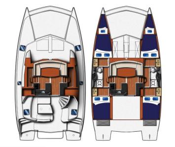 Yachtcharter Leopard39PC 42cab layout