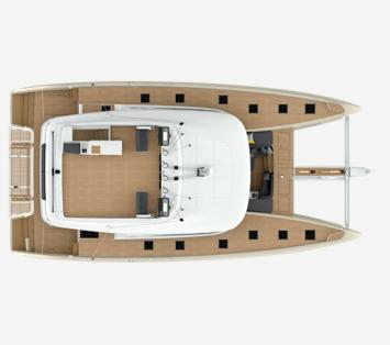 Yachtcharter Flybridge Layout Lagoon Sixty 5