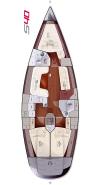 Yachtcharter Salona 40 3cab 2wc grundriss 2