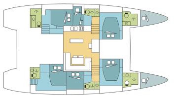 Yachtcharter Lagoon52 51cab layout