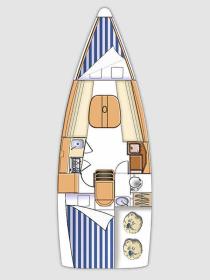 Yachtcharter First27 Aljunina layout