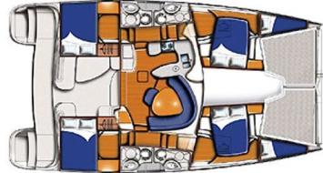 Yachtcharter Leopard4300 layout
