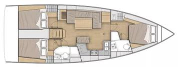 Yachtcharter Oceanis40 layout