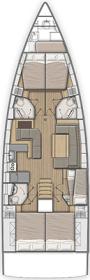 Yachtcharter Oceanis51 PRESTIGE layout