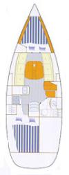 Yachtcharter First30 BARBOAT  layout