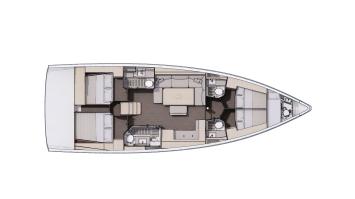 Yachtcharter Dufour470 First Secret layout