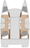 Yachtcharter Lucia40 ECONOMY layout