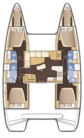 Yachtcharter Lagoon 42 4 2cab 4wc grundriss 1