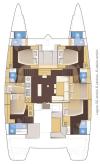 Yachtcharter Lagoon 52 6 cab grundriss 2