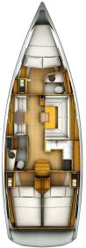 Yachtcharter Sun Odyssey 419 3 cab 2wc grundriss 1