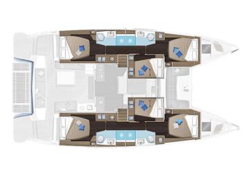 Yachtcharter Lagoon 51 6 2 cab grundriss 1