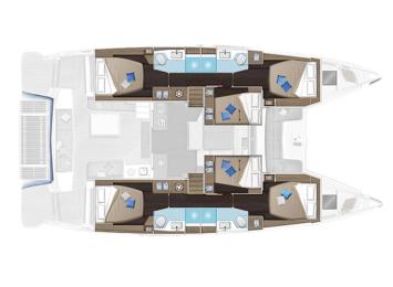 Yachtcharter Lagoon51 62cab layout