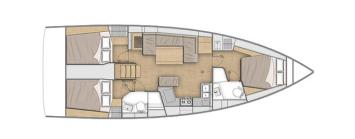 Yachtcharter Oceanis40 layout