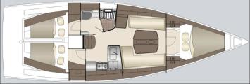 Yachtcharter Dehler38SQ layout